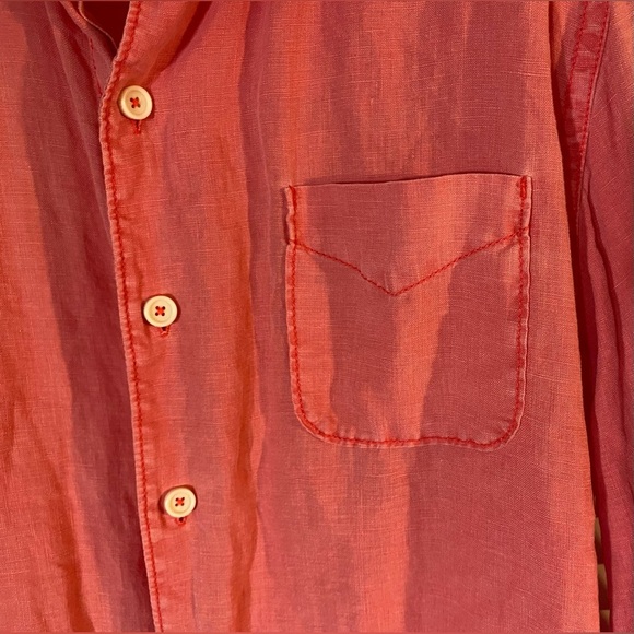 Tommy Bahama Long Sleeve Button Up Shirt Size XL/TG Paradise Coral 100% Linen - Picture 5 of 10